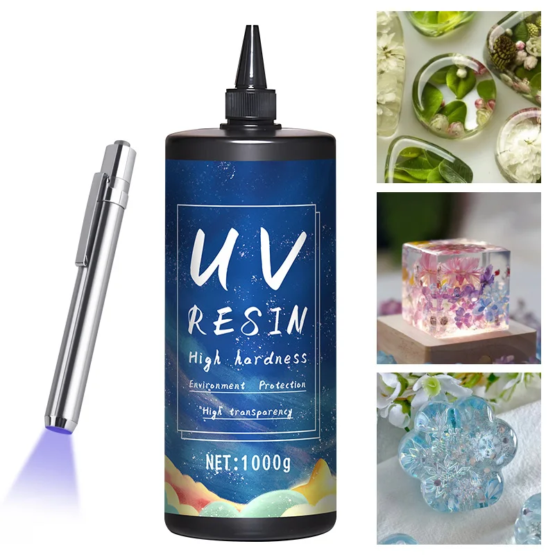 Pegamento de resina UV para joyería DIY, resina epoxi y lámpara UV Alta transparencia Secado rápido Alta dureza, 20 g, 50 g, 100 g, 250 g, 1000 g
