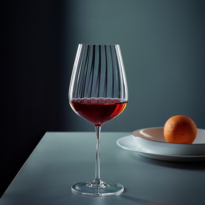 Copas de vino de cristal de color Burdeos para el hogar, vasos de champán hechos a mano, luz de lujo, de boda: Bordeaux Cup A