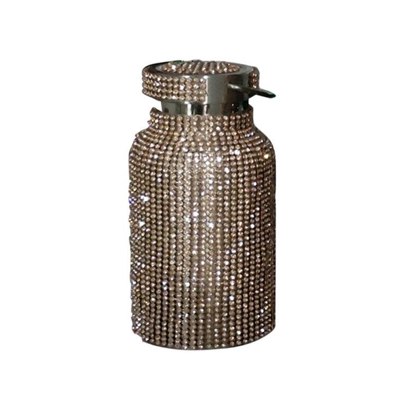 350/500/750 Diamant Water Fles Thermos Thermoskan Rvs Warmte Thermos Draagbare Zilver Water Flessen: 350ml B