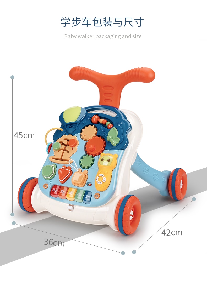 Baby rullator velegnet til baby læring at gå rollator vogn multifunktions anti-rollover barn anti-o ben rullator legetøj