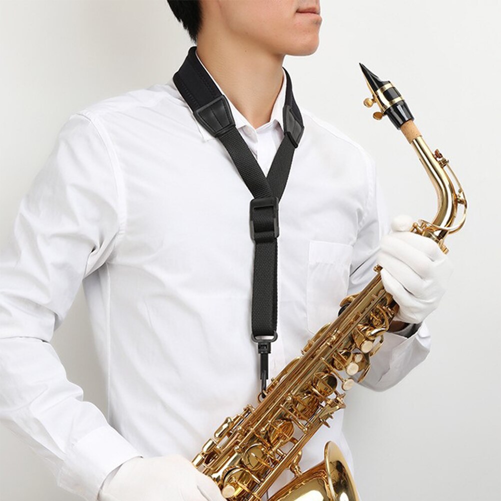 Saxofon halsrem holdbar universal justerbar sax sele bælte instrumenter tilbehør til obo klarinet fagot