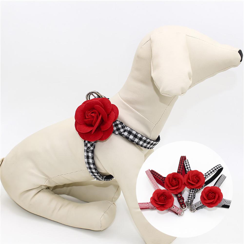 ! Canvas Grid Streep Verstelbare Pet Puppy Dog Soft Canvas Harness Borstband Huisdier borstband
