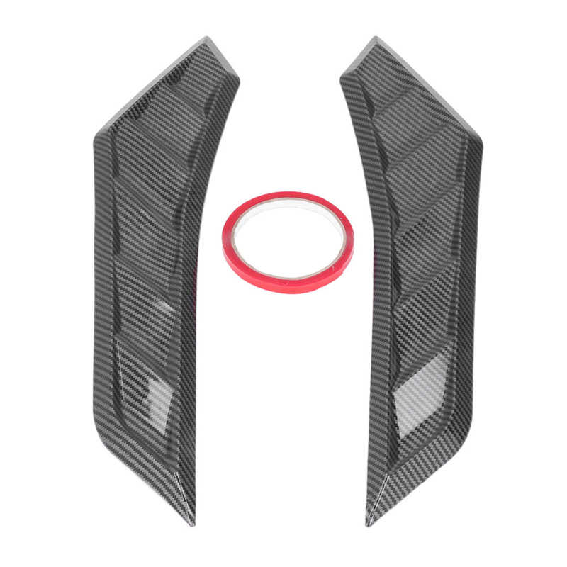 2 Pcs Carbon Fiber Style Hood Vents Bonnet Cover Rubber Front Bonnet Vent Universal for Car