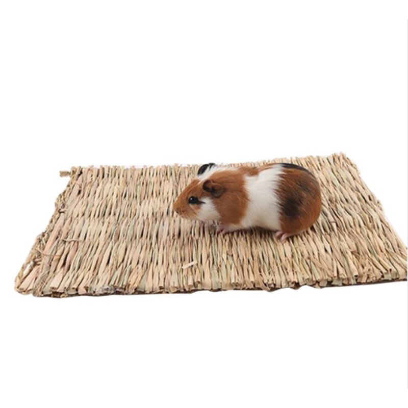 Paillasse en herbe à mordiller pour hamster, lapin et cochon d&#39;Inde,tapis de couchage pour petits animaux de compagnie à poser dans la cage
