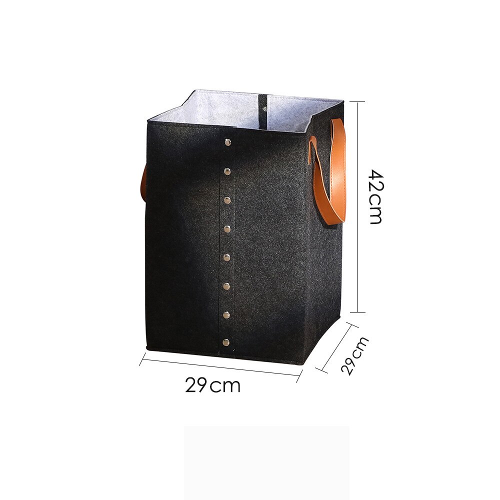 Double tissu EVA vêtements sales panier à linge pliable panier à linge avec poignées carré bac de rangement seau maison jouets organisateur: black gray M