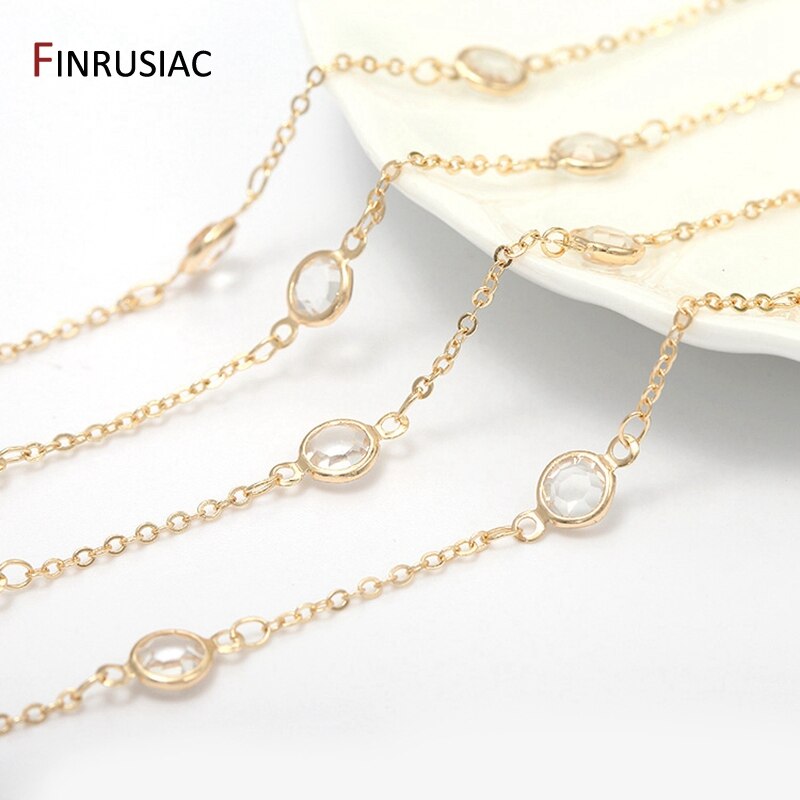 0.5m/1m Multi Types Chain For Jewelry Making Loose Chain Handmade DIY Bracelets Necklace Earrings Material: S / Light Grey