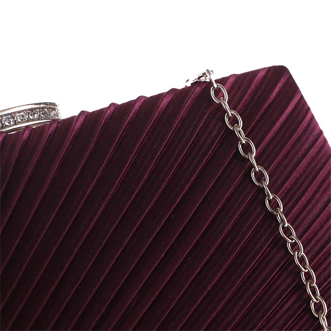 2022 Doos Koppelingen Keten Handtas Vrouwelijke Schoudertas Mode Paars Crossbody Tassen Voor Vrouwen Avond Party Wedding Clutch Purse