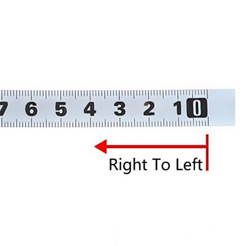 13 mm Edelstahl-Klebelineal, 1–10 Meter, Kohlenstoffstahlband vorwärts/rückwärts/mittlere Metallskala für Holzbearbeitung, flaches Lineal: verrotten / 36MM