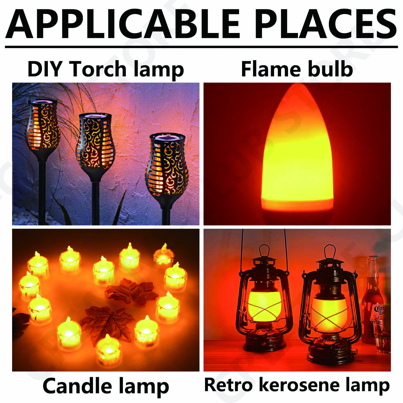 LED COB Flashlight Candles DC3V-5V LED Filament With Flickering Flame Welding With Strip Line Decoration Light Bulb Accessories