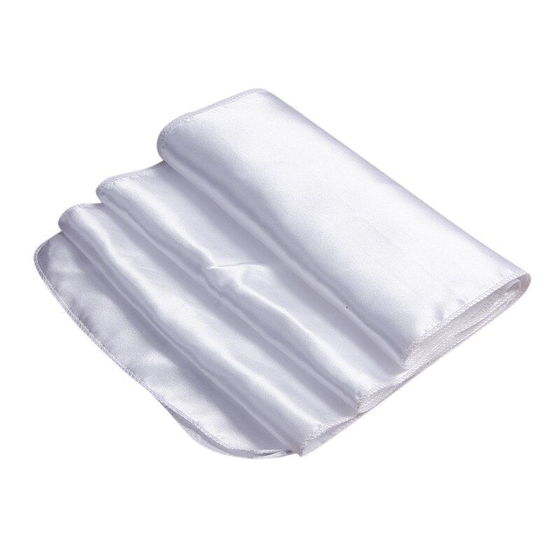 Satin Tafelloper Bruiloft Tafellopers Receptie Banket Decoratie: WHITE