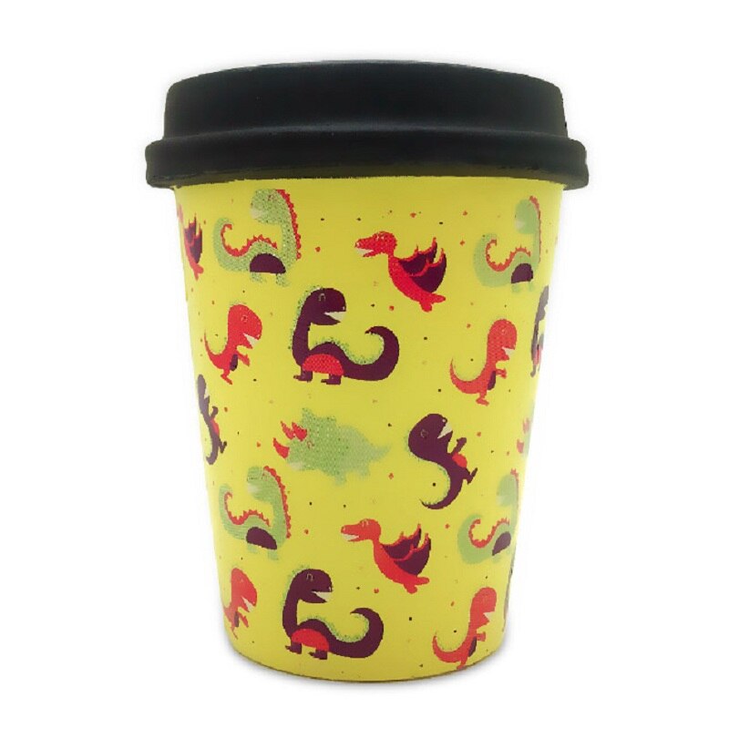 Pu Simulatie Dinosaurus Koffie Cup Squishy Stress Reliever Squishy Langzaam Stijgende Squeeze Speelgoed Voor Kinderen Volwassen 10*8cm