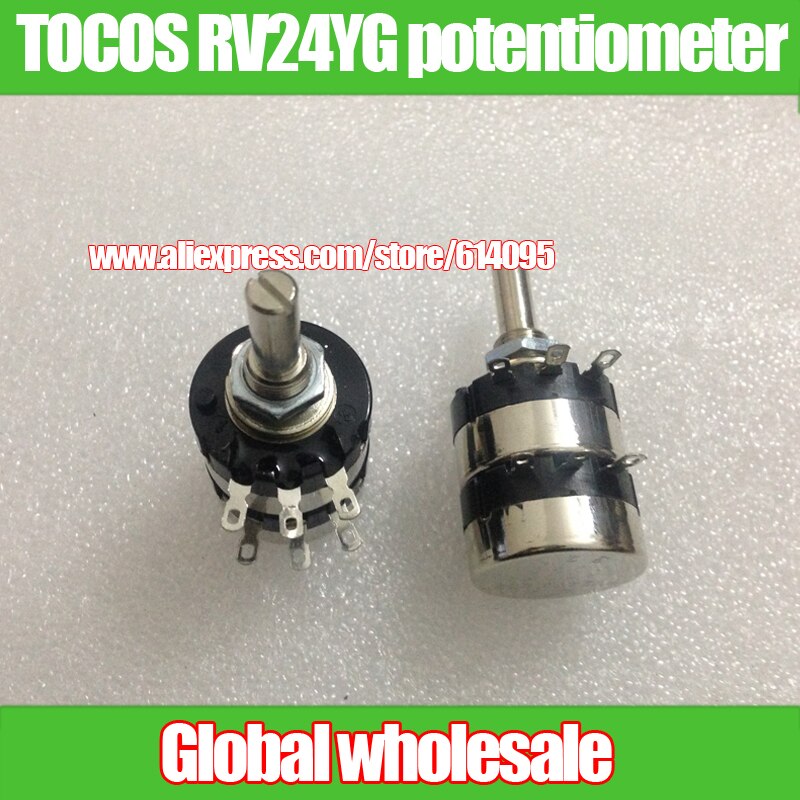 1pcs TOCOS RV24YG double volume potentiometer / A10K A50K A100K A250K A500K double potentiometer