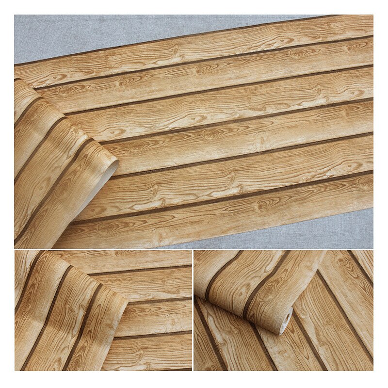 3D wood texture Chinese imitation wood grain wallpaper log color antique wood ceiling ceiling wallpaper: 29202