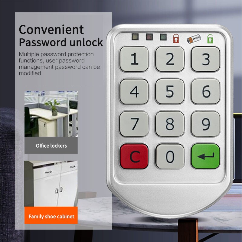 Intelligent Cabinet Locks Electronic Password Keypad Lock Digital Combination Code Lock For Cabinet/door Electric Lock Password