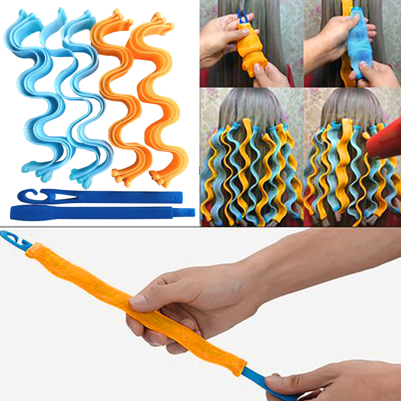 18 pz bigodino di capelli magico portatile accessori per lo messa in piega dei capelli bigodini di capelli strumento per lo messa in piega dei capelli di bellezza non dannoso rulli per capelli fai da te