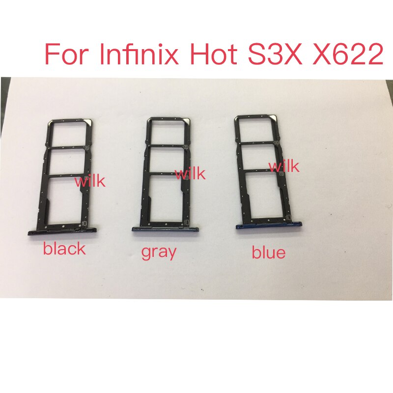 Sim Tray Holder For Infinix S3X X622 SIM Card Tray Slot Holder Adapter Socket Repair Parts