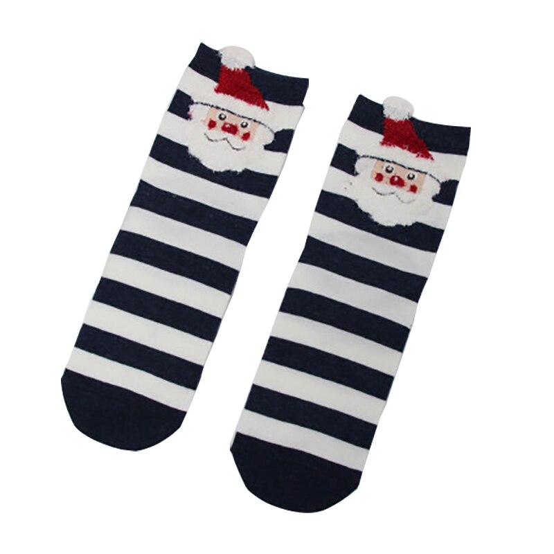 Preciosos calcetines de Navidad para mujer y niña, calcetines divertidos con dibujos de animales: Santa Claus