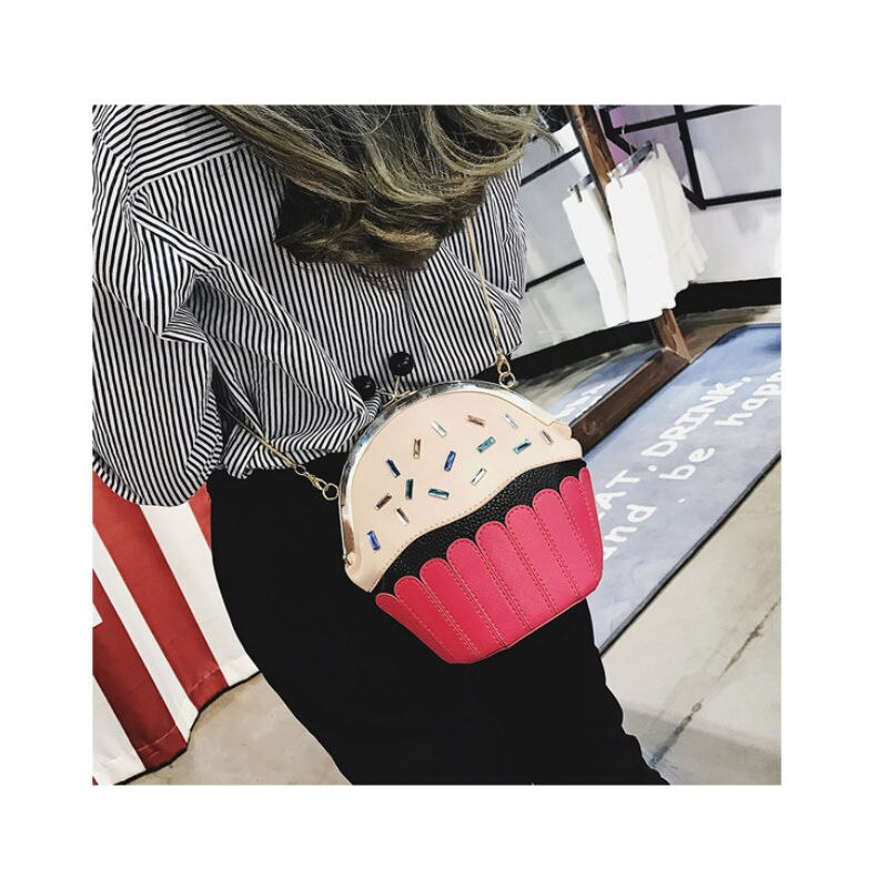 Tassen dames leuke schoudertassen grappige ijsjes tas casual pu leren mini tassen