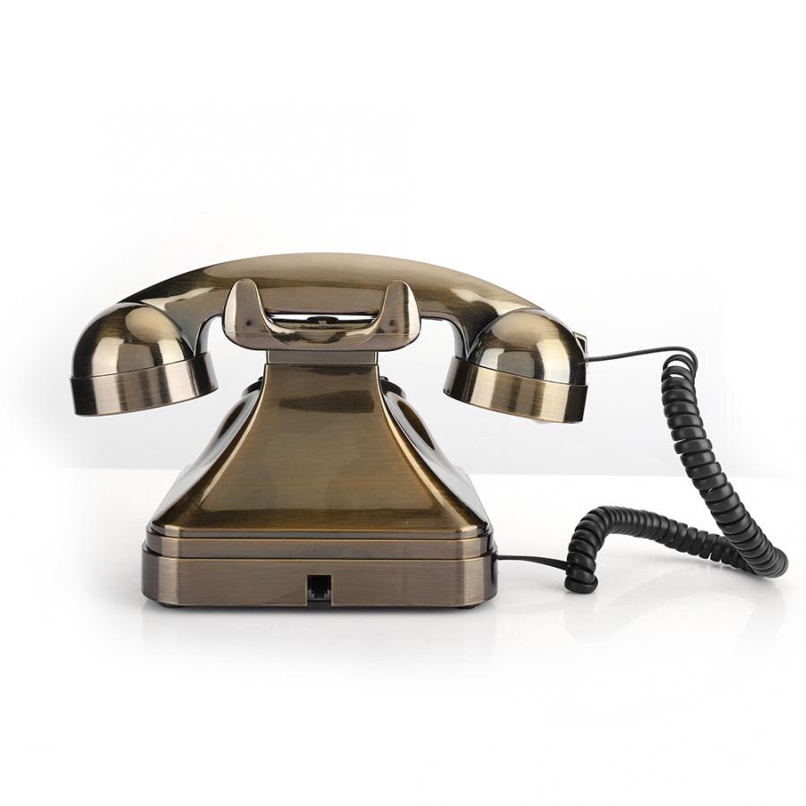 WX-3011 # Antiek Brons Telefoon Vintage Vaste Telefoon Desktop Caller Home Office