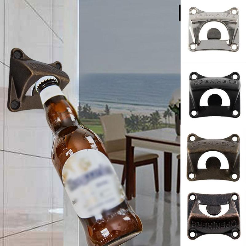 Flesopener Ring Stijl Zuiver Koper Brons Metalen Wandmontage Bier Wijn Fles Cap Bar Opener Bar Keuken Tool