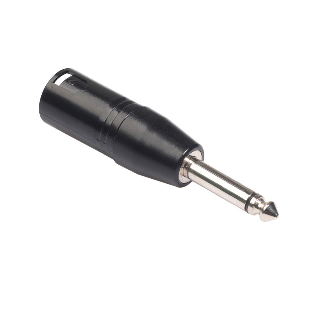 3 Pin XLR Male to 6.35mm Male Mono Jack Lead Adapter Microphone