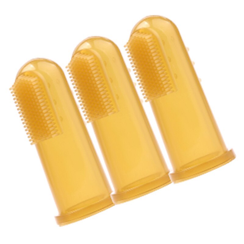 Bebê escova de dentes nano prata antibacteriano bebê criança macio cabelo dedo manga escova bm88