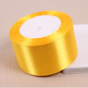 Satijn lint 25 mm goud - Goedkoop lint, linten groothandel, organza