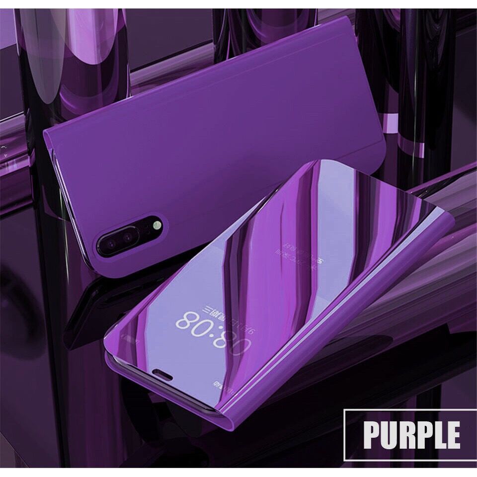 Mirror Smart Case For Xiaomi Mi Max 3 CC9E Case Clear View PU Leather Kickstand Flip Cover For Xiaomi Mi A3 LITE CC9 Max 3 Case: CC9 / purple