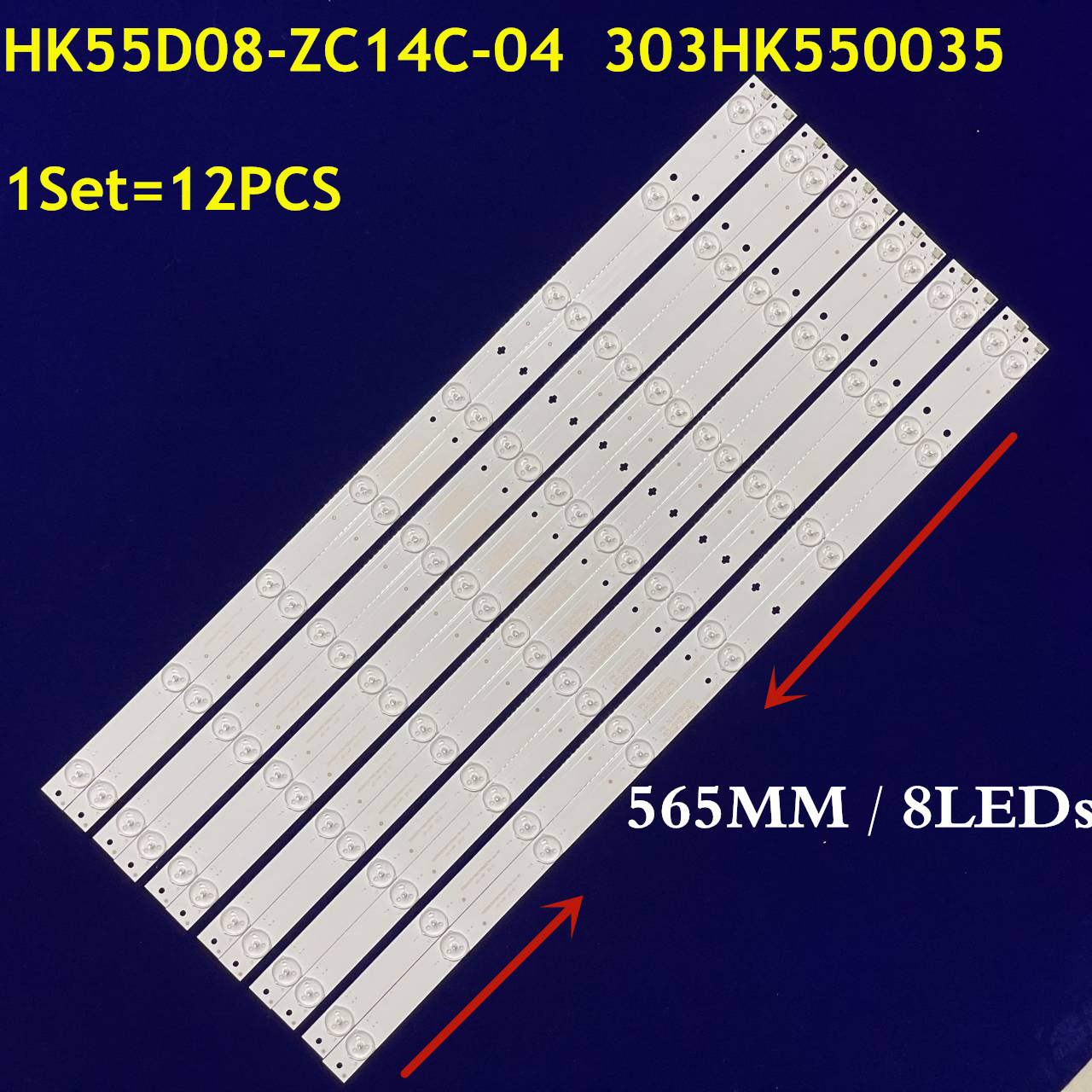12PCS LED Backlight HK55D08-ZC14C-04 for WD55UH4530 Sceptre U550CV-UMC8A1IV58AA.6501L566000020 2301055F700170 JS-RD81366AN-7001