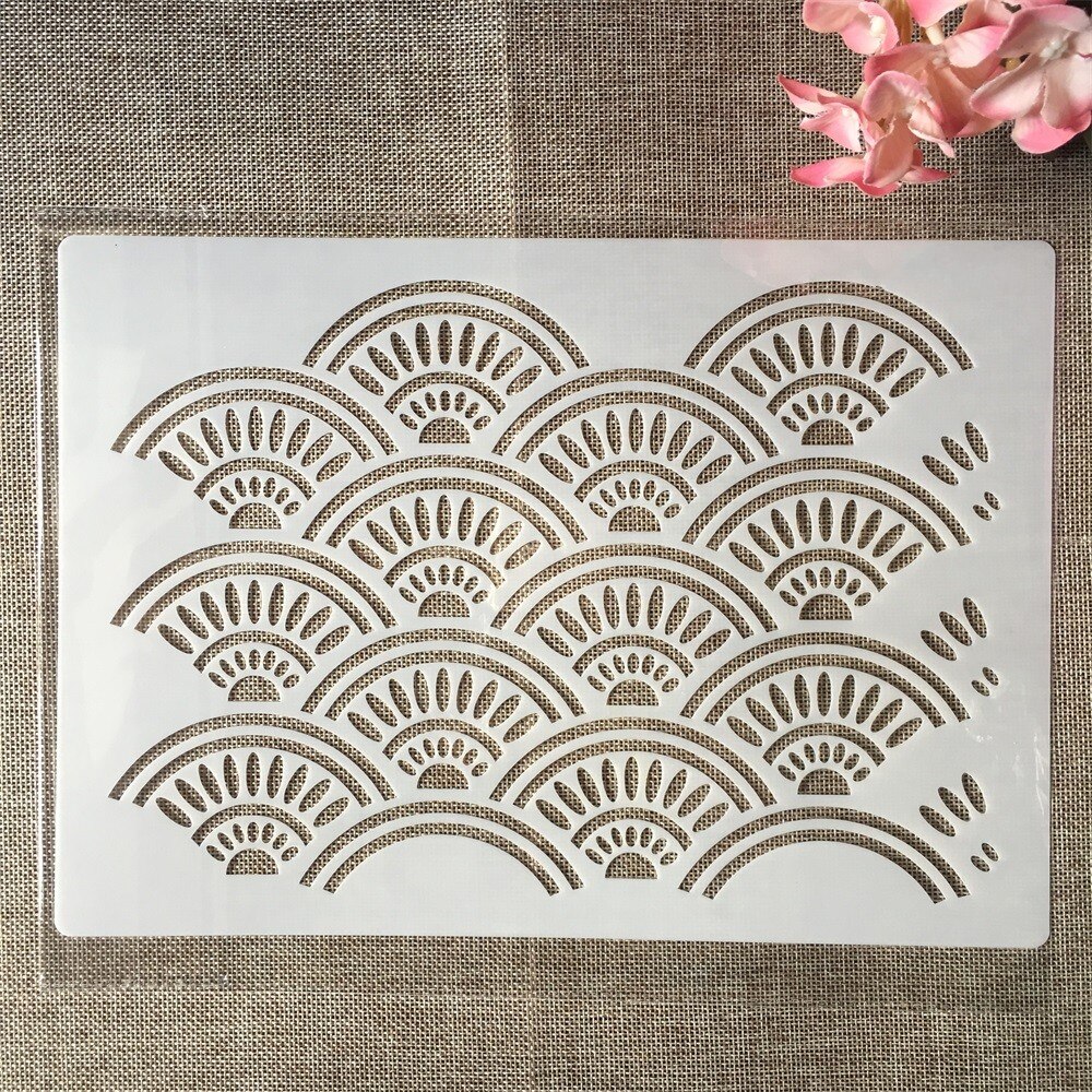 Wavy Pattern Embossing 4Pcs A4 29cm Wavy Geometry Texture DIY Layering St... – Vicedeal