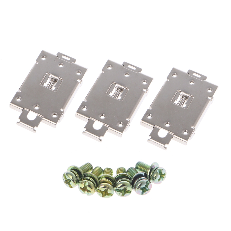 3 Pcs Single Phase Ssr 35Mm Din Rail Vaste Solid State Relais Clip Clamp W./ 6 Schroeven