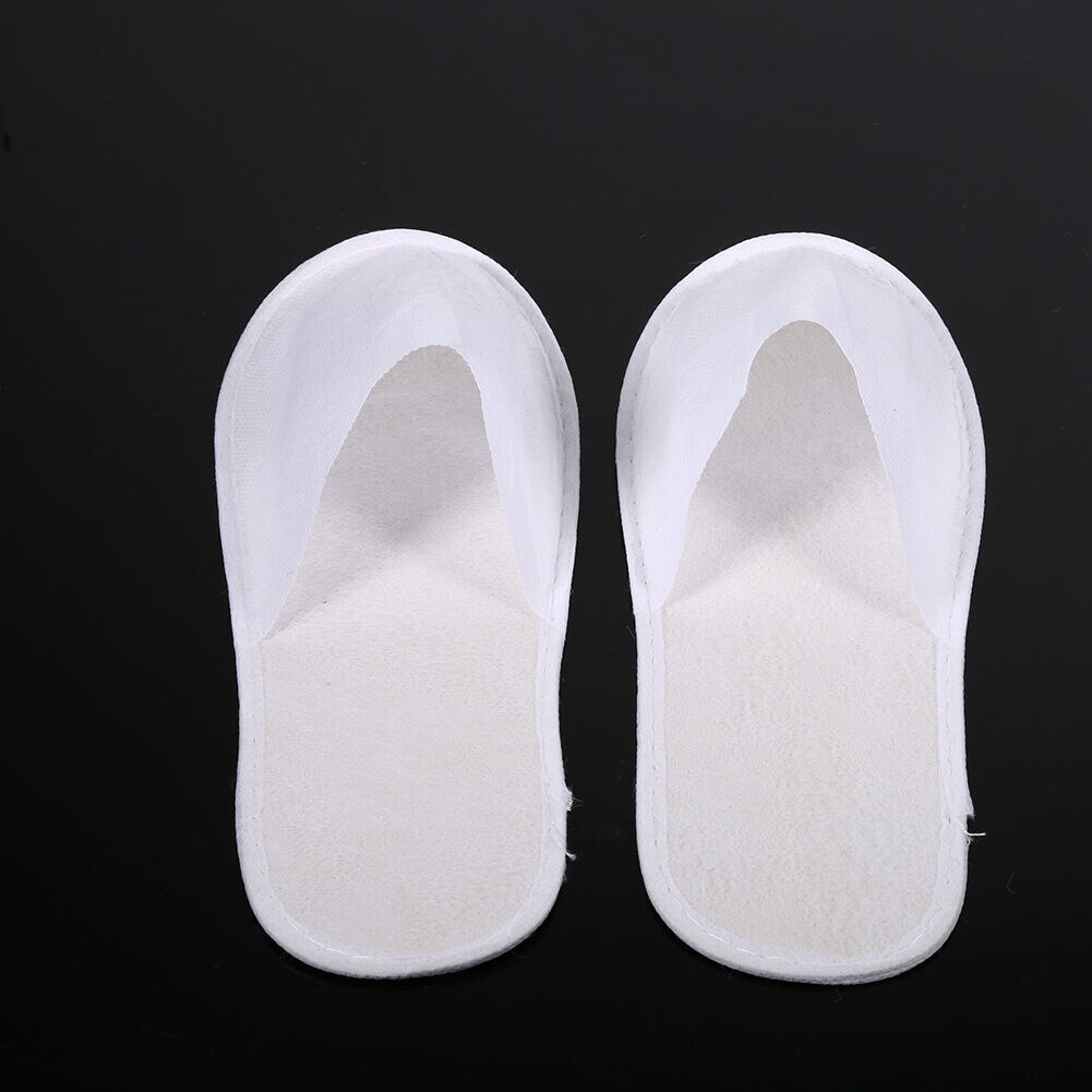 Mannen Vrouwen Thuis Spa Pluizige Badkamer Wegwerp Slipper Sanitaire Gesloten Teen Hotel Gebruik Reizen Non Slip Party Gast 10 Pairs
