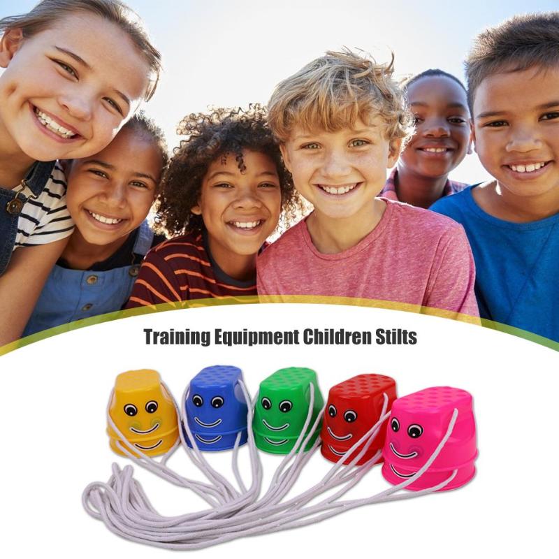 2 Stks/set Stelten Speelgoed Eenvoudige Duurzaam Heldere Kleuren Balance Stelten Gevoel Training Kinderen Outdoor Games Verdikte Springen Plezier Speelgoed