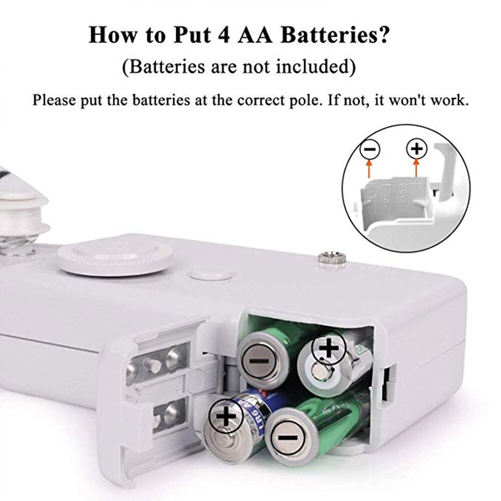 Portable Sewing Machine Mini Handheld Sewing Machine Cordless Electric Stitch Household Tool for Fabric Clothing Kids Cloth