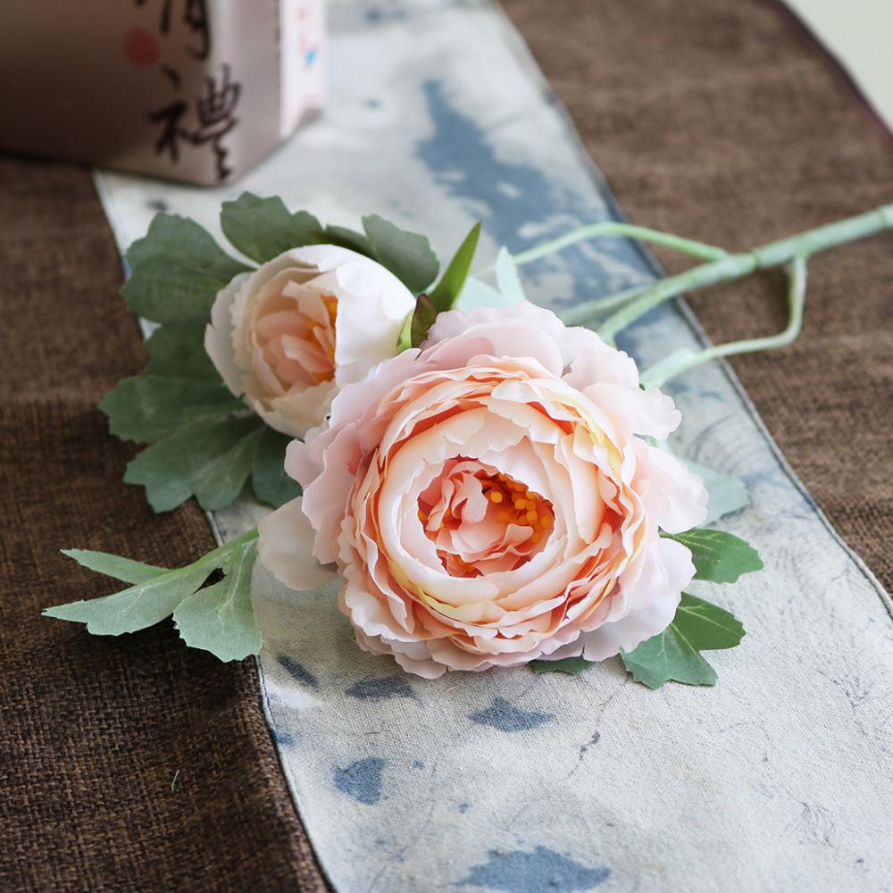 1 stk kunstige blomster boligdekoration tilbehør bryllup blomsterarrangement gør det selv havearbejde vase væg blomster guirlander: 3