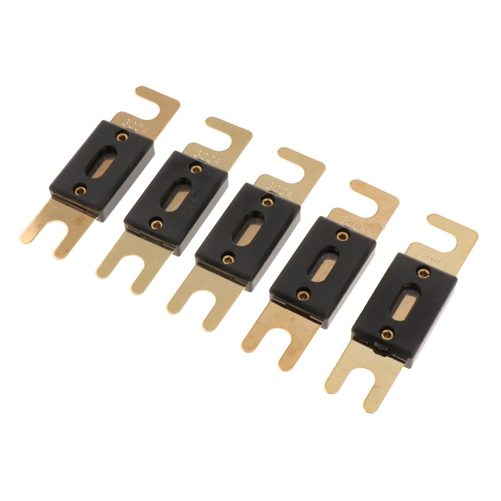 thumbnail interactive-video image 1 of ZOOKOTO 5 Pack 300A ANL Fuses - Gold Plated, High Amp For Car Audio & Wiring 1 of 11