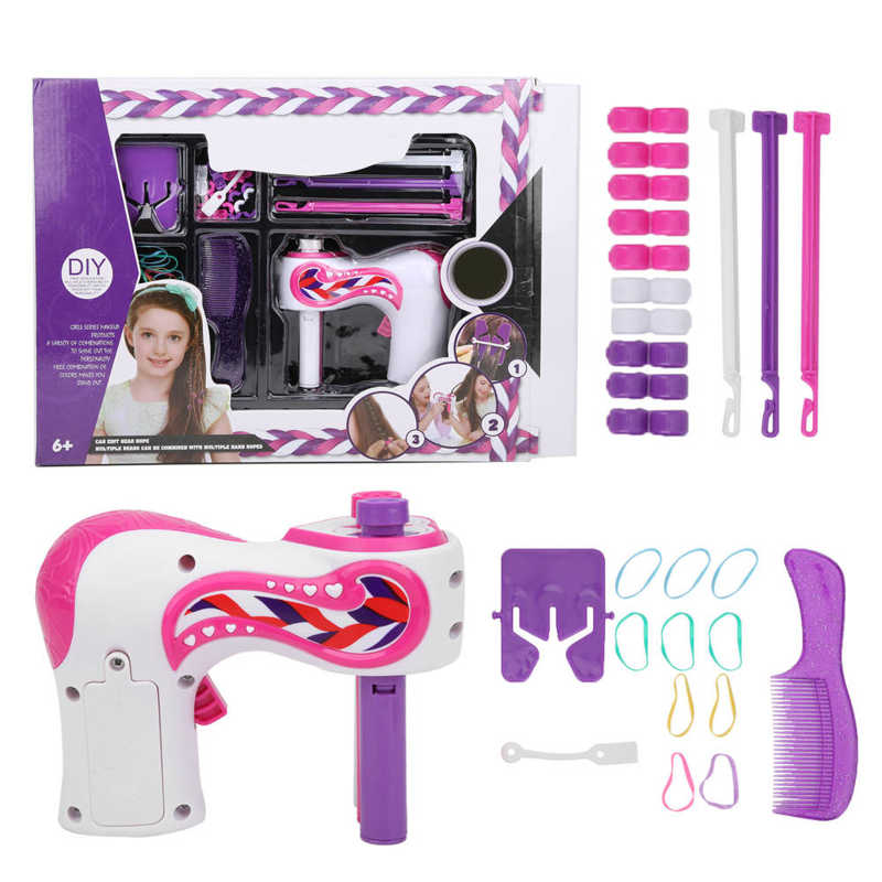 DIY Electric Braiding Machine Children Automatic Twist Knitting Braid Hair Braider Girls Plastic Toys