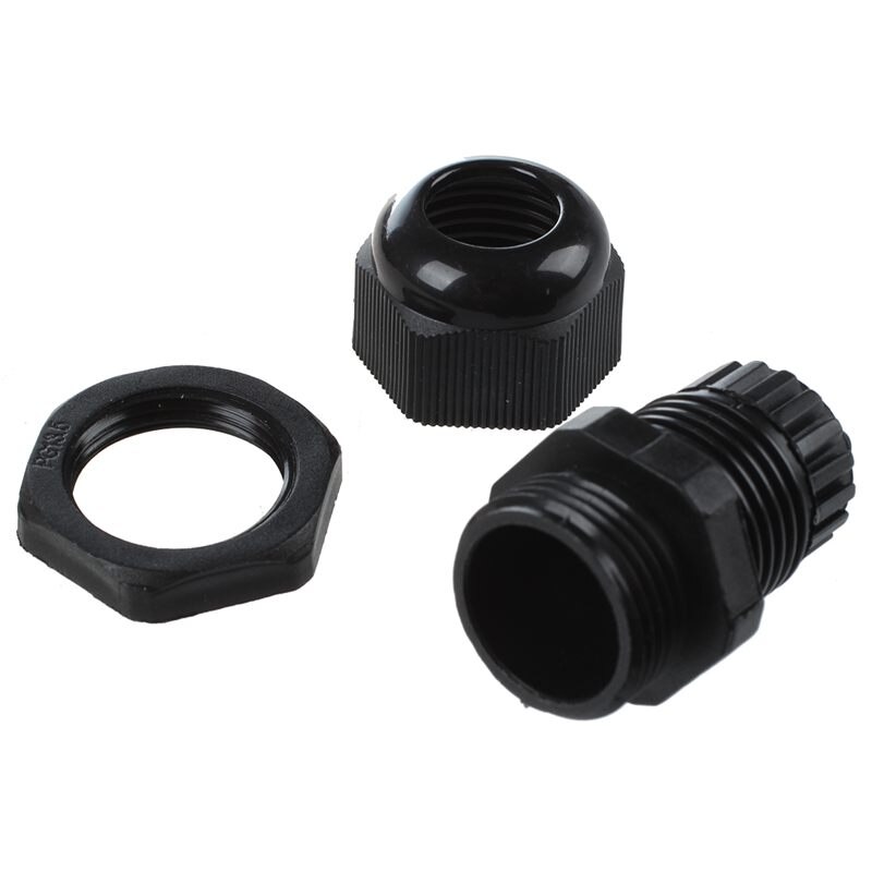 ! 30 Pcs PG13.5 Black Plastic 6mm to 12mm Dia Cable Glands Fastening Connector
