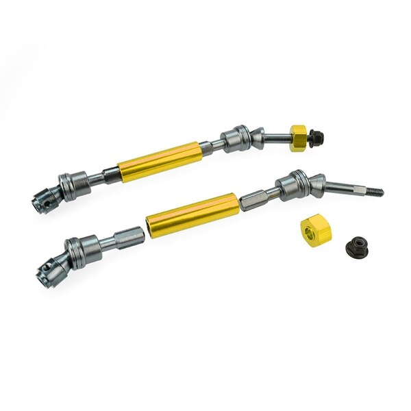 CVD Steel Front & Rear Drive Shaft Assembly Heavy Duty for 1/10 Traxxas Slash 4X4 Stampede VXL 2WD 6851R 6851X 6852R 6852X,Yello