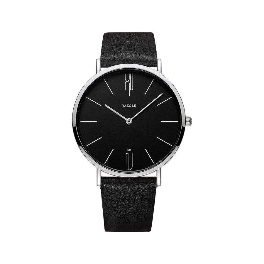 Rea #39 klockor herr 2022 enkla herr klocka armbandsur ultra tunn kvarts klocka vattentät relogio masculino: Silver svart svart