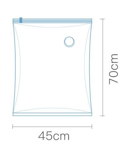 Pladsbesparende vakuum opbevaringsposer ingen pumpe nødvendig terning ekstra stor taske til tæppe dyne pude sengetøj premium stærk genanvendelig: 45 x 70cm