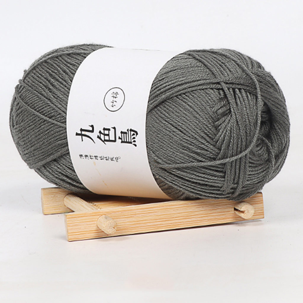 Bamboo Yarn Charcoal Cotton Baby Line Fine Wool Crochet DIY 50G Children Cotton Yarn Hand-Knitting Thread For Cardigan Scarf