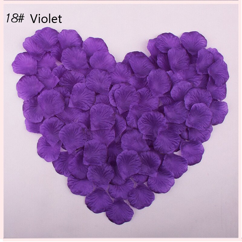 Simulation de mariage 100 pièces * 6 pétales de rose, scène de mariage, disposition de la salle de mariage, décoration en tissu soie, pétales de rose: 18