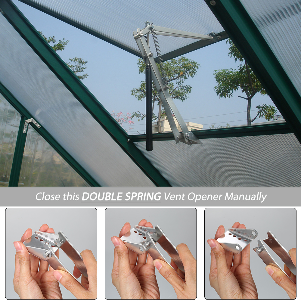 Window Opener Auto Vent Opener with Double Spring Greenhouse Windows Opener Temperature Controlled Automatic Vent Opener
