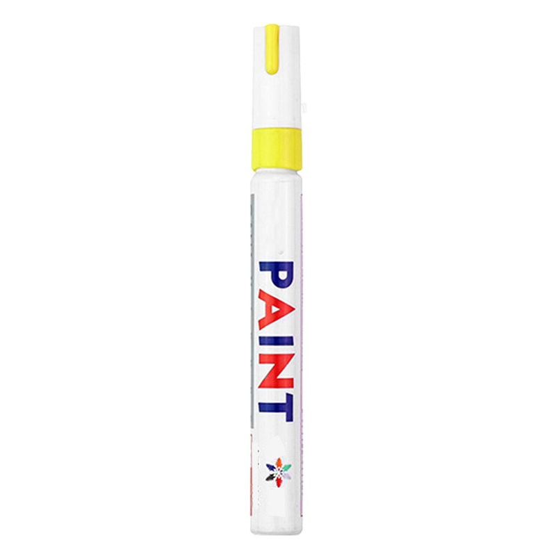 1 stück Bunte Permanent Farbe Marker Wasserdicht Weiß Marker Reifen Lauffläche Gummi Stoff Farbe Metall 12 Farben Farbe Marker Stifte: YELLOW