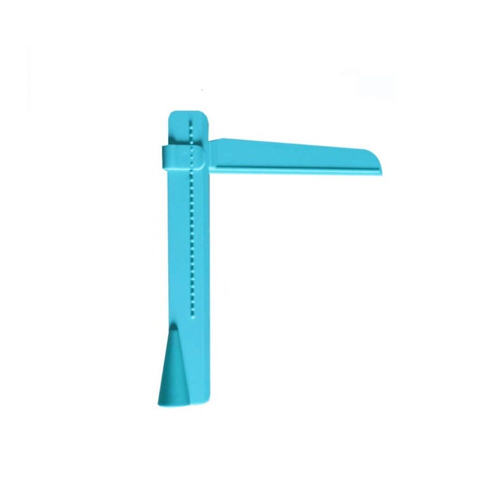 Verjaardag Cake Turntable Roterende Plastic Anti-Slip Cake Decor Draaitafel Taart Draaitafel Ronde Cake Stand Keuken Bakken Tools: scraper-blue