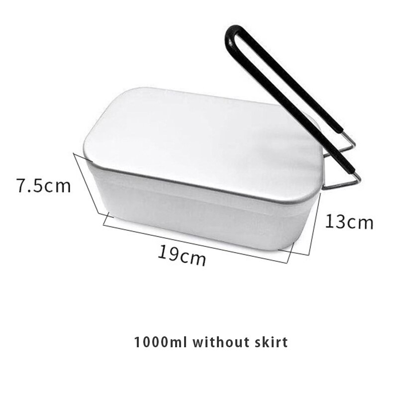 Lunchbox Draagbare Aluminium Camping Servies Outdoor Gear Voor Reizen Keuken Kookgerei Pot Wandelen Apparatuur Koken Set Levert