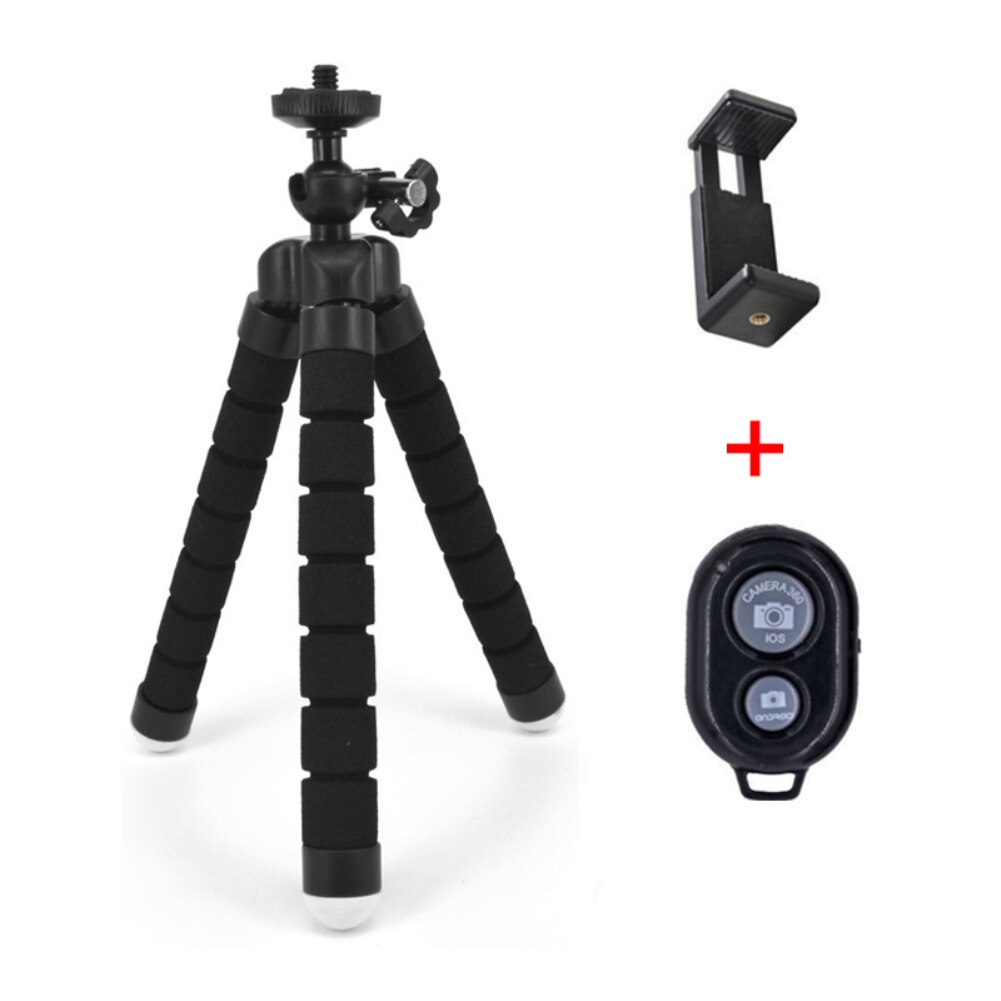 Trípode Universal de esponja Flexible con pulpo para teléfono móvil, trípode con Bluetooth y obturador remoto para IPhone Samsung One Plus