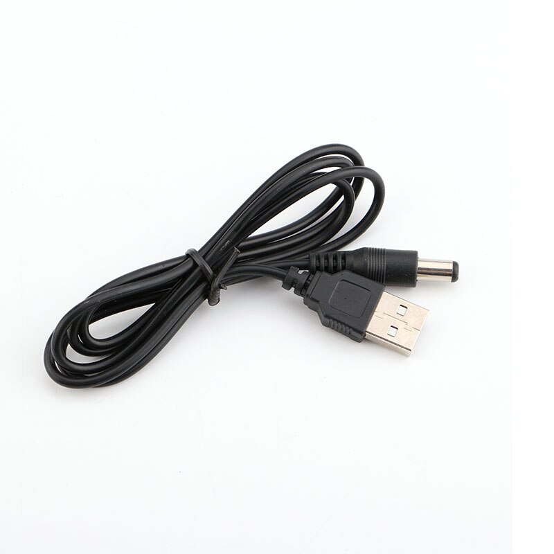 Esineet musta 1 m uros usb-portti  to 5.5mm/2.1mm 5v dc piippu pistoke jakki virtakaapeli liitin signaalinsiirtotarvikkeet