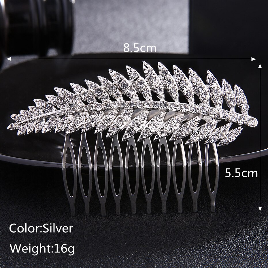Efily Bridal Bruiloft Haaraccessoires Crystal Zilver Kleur Haar Kammen Voor Vrouwen Bruid Hoofddeksel Party Sieraden Bruidsmeisje